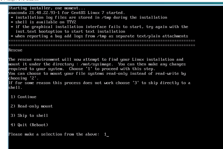 Rescue a CentOS System